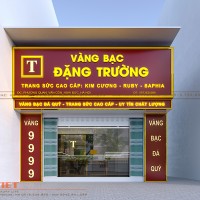 Thiết kế tiệm vàng Đặng Trường mang phong cách hiện đại, sang trọng